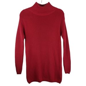 Cotton Knit Dress Sweater Popover